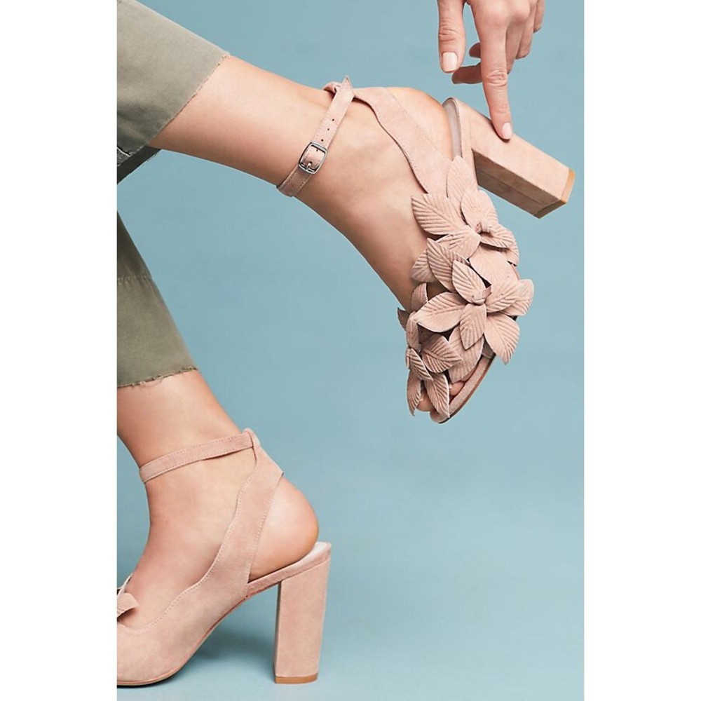 Rare Jeffrey Campbell 3D Flower Heels Lonicera Heeled Sandals